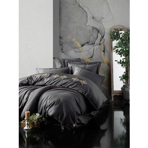 Lenjerie de pat dubla, King - Anthracite, Cotton Box, Bumbac Satinat imagine