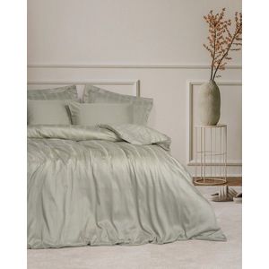 Set cuvertura matlasata dubla Bamboo, Bamboo Stripe - Beige, Cotton Box, 60% bumbac satinat/40% bambus imagine