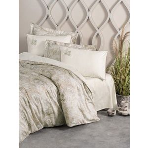 Lenjerie de pat dubla, Beatrix - Beige, Cotton Box, Bumbac Satinat imagine