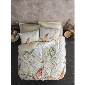 Lenjerie de pat dubla, Luster - Beige, Cotton Box, Bumbac Satinat imagine