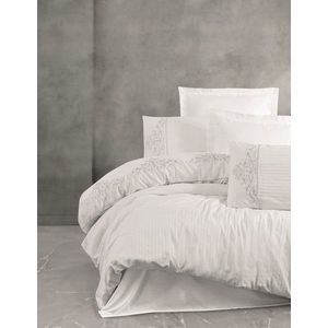 Lenjerie de pat dubla, Genny - White, Cotton Box, Bumbac Satinat imagine