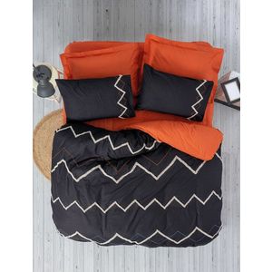 Lenjerie de pat dubla, Mirely - Tile Red, Cotton Box, Bumbac Ranforce imagine