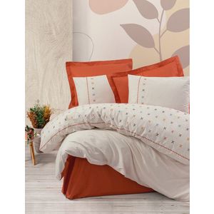 Lenjerie de pat dubla, Joli - Tile Red, Cotton Box, Bumbac Ranforce imagine