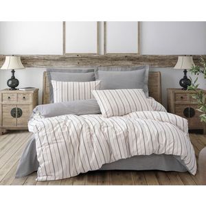 Lenjerie de pat dubla, Unus - Grey, Cotton Box, 50% bumbac / 50% poliester imagine