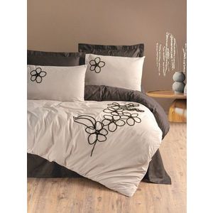Lenjerie de pat dubla, Panos - Brown, Cotton Box, Bumbac Ranforce imagine