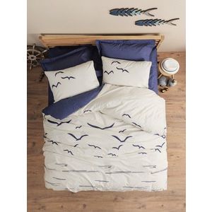Lenjerie de pat dubla, Larum - Dark Blue, Cotton Box, Bumbac Ranforce imagine