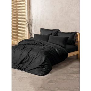 Lenjerie de pat dubla, Plaid - Black, Cotton Box, Bumbac Ranforce imagine