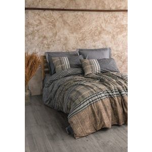 Lenjerie de pat dubla, Timbre - Anthracite, Cotton Box, Bumbac Ranforce imagine