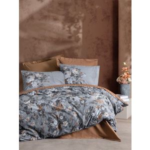 Lenjerie de pat dubla, Lenora - Brown, Cotton Box, Bumbac Ranforce imagine