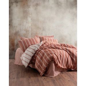 Lenjerie de pat dubla, Jamira - Cinnamon, Cotton Box, 85% bumbac / 15% poliester imagine