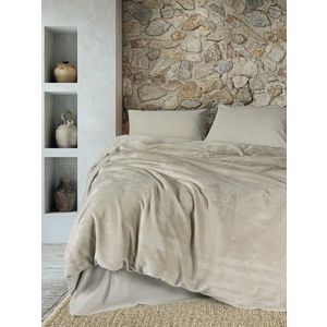 Lenjerie de pat dubla, Flossy - Stone, Cotton Box, Policoton imagine