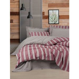 Lenjerie de pat dubla, Bande - Claret Red, Cotton Box, 50% bumbac / 50% poliester imagine