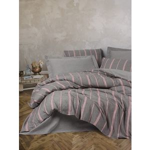 Lenjerie de pat dubla, Barisan - Grey, Cotton Box, 50% bumbac / 50% poliester imagine