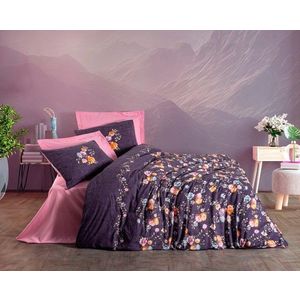 Lenjerie de pat pentru o persoana, Alessa - Pink, Cotton Box, Bumbac Ranforce imagine
