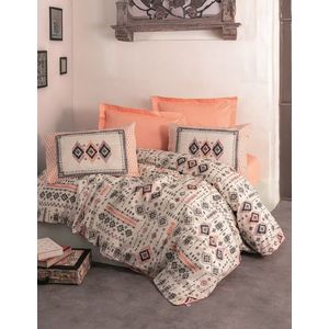 Lenjerie de pat pentru o persoana, Kateri - Salmon, Cotton Box, Bumbac Ranforce imagine