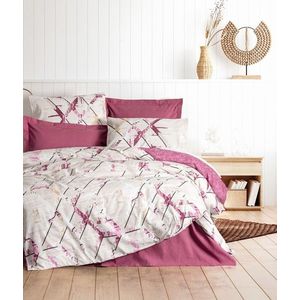 Lenjerie de pat pentru o persoana, Renata - Plum, Cotton Box, Bumbac Ranforce imagine