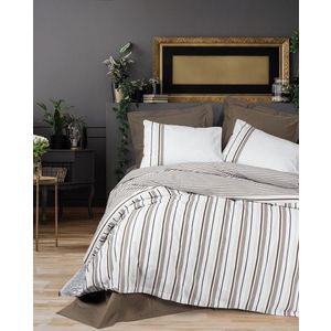 Lenjerie de pat pentru o persoana, Swell - Brown, Cotton Box, Bumbac Ranforce imagine