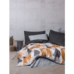 Lenjerie de pat pentru o persoana, Giorno - Grey, Cotton Box, Bumbac Ranforce imagine