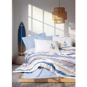 Lenjerie de pat pentru o persoana, Moreno - Blue, Cotton Box, Bumbac Ranforce imagine