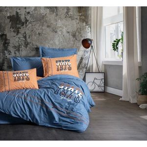 Lenjerie de pat pentru o persoana, State - Cinnamon, Cotton Box, Bumbac Ranforce imagine