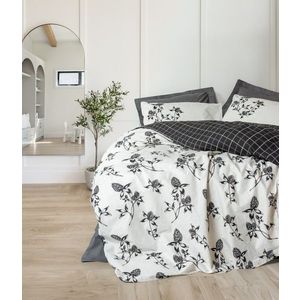 Lenjerie de pat pentru o persoana, Ohia - Anthracite, Cotton Box, Bumbac Ranforce imagine