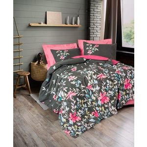 Lenjerie de pat pentru o persoana, Merlin - Pink, Cotton Box, Bumbac Ranforce imagine