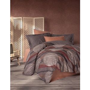 Lenjerie de pat pentru o persoana, Fluss - Cinnamon, Cotton Box, Bumbac Ranforce imagine