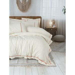 Lenjerie de pat dubla, Banded - Orange, Cotton Box, 85% bumbac / 15% in imagine