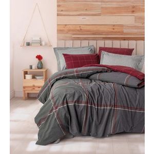 Lenjerie de pat dubla, Sento - Grey, Cotton Box, 50% bumbac / 50% poliester imagine