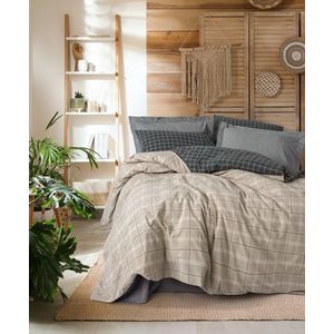 Lenjerie de pat dubla, Siiras - Grey, Cotton Box, 50% bumbac / 50% poliester imagine