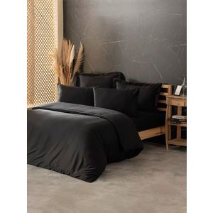 Lenjerie de pat dubla, Silky - Black, Cotton Box, Lyocell/Bumbac imagine