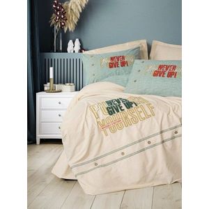 Lenjerie de pat dubla, Forward - Beige, Cotton Box, Bumbac Ranforce imagine