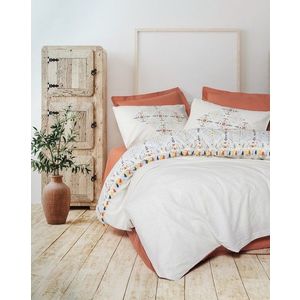 Lenjerie de pat dubla, Milis - Tile Red, Cotton Box, Bumbac Ranforce imagine