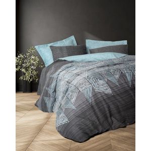 Lenjerie de pat dubla, Arel - Anthracite, Cotton Box, Bumbac Ranforce imagine
