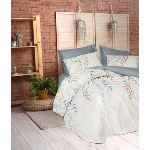 Lenjerie de pat dubla, Hiedra - Indigo Blue, Cotton Box, Bumbac Ranforce imagine