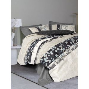 Lenjerie de pat dubla, Lehlare - Anthracite, Cotton Box, Bumbac Ranforce imagine