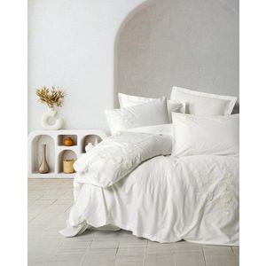 Lenjerie de pat dubla, Gembira - White, Cotton Box, Bumbac Satinat imagine
