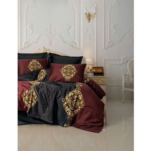 Lenjerie de pat dubla, Ebren - Anthracite, Cotton Box, Bumbac Satinat imagine