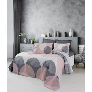 Cuvertura matlasata dubla, Leron - Grey, Cotton Box, 50% bumbac / 50% poliester imagine