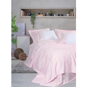 Set cuvertura pique dubla, Spruce - Powder, Cotton Box, Bumbac imagine