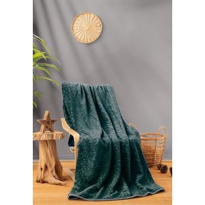 Patura Double, Emboss - Petrol Green, Cotton Box, Poliester imagine