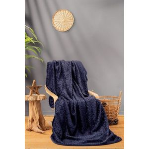 Patura Double, Emboss - Dark Blue, Cotton Box, Poliester imagine