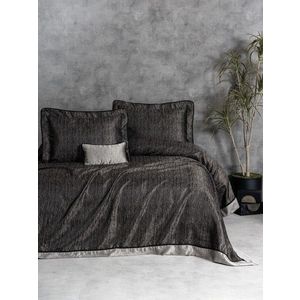 Set cuvertura de pat dubla 3 piese, Vivian - Grey, Cotton Box, Poliester imagine
