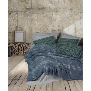 Lenjerie de pat pentru o persoana, Isola - Blue, Cotton Box, 50% bumbac / 50% poliester imagine