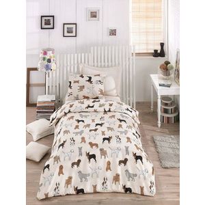 Lenjerie de pat pentru o persoana, Havhav - Cream, Eponj Home, 65% bumbac/35% poliester imagine
