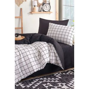 Lenjerie de pat pentru o persoana, Artus - Black, Eponj Home, 65% bumbac/35% poliester imagine