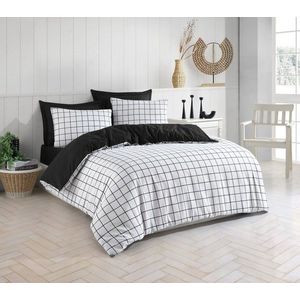 Lenjerie de pat dubla, Artus - Black, Eponj Home, 65% bumbac/35% poliester imagine