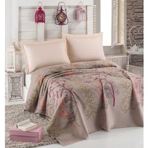 Cuvertura pique Single, Urla - Beige, Eponj Home, Bumbac imagine