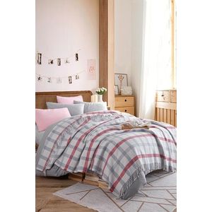 Patura Double, Warm Soft - Grey, Red, Eponj Home, 70% bumbac/30% acril imagine
