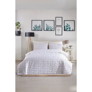Set cuvertura de pat dubla 3 piese, Artus - Grey, Eponj Home, 65% bumbac/35% poliester imagine